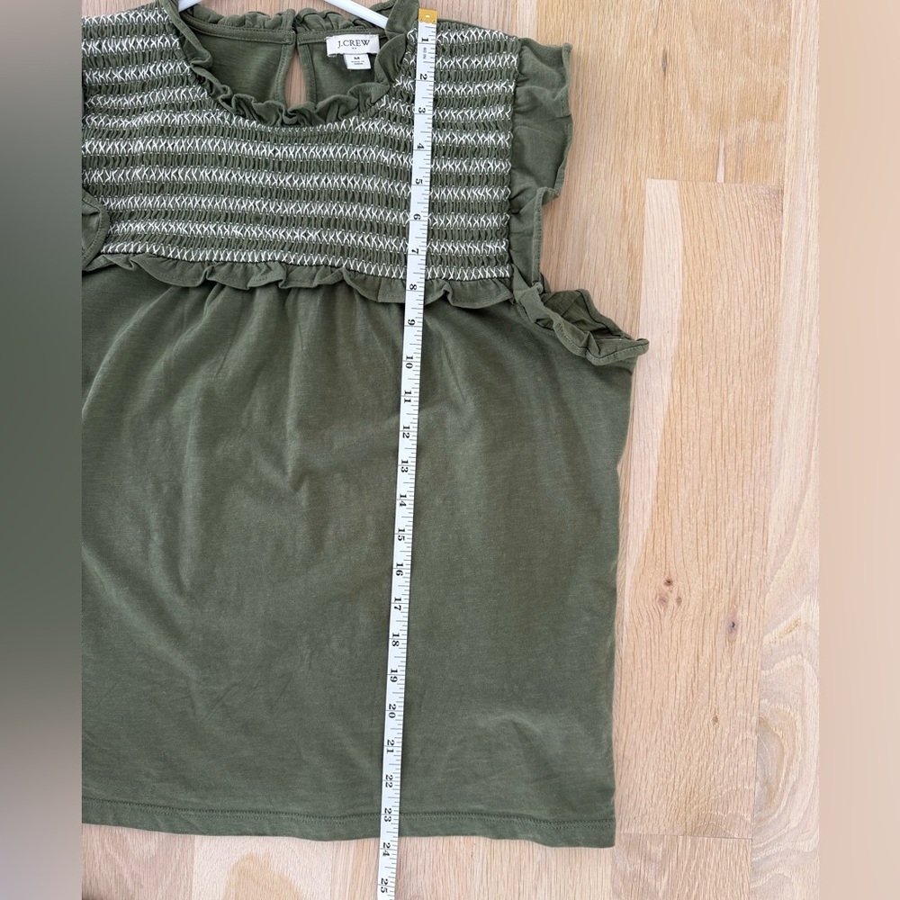 Green Ruffle Trim Shirt - Picture 4 of 4